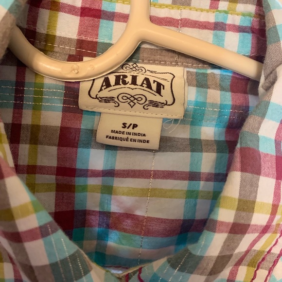 ❤️❤️❤️Ariat Plaid, Rhinestone shirt SP - Picture 3 of 8
